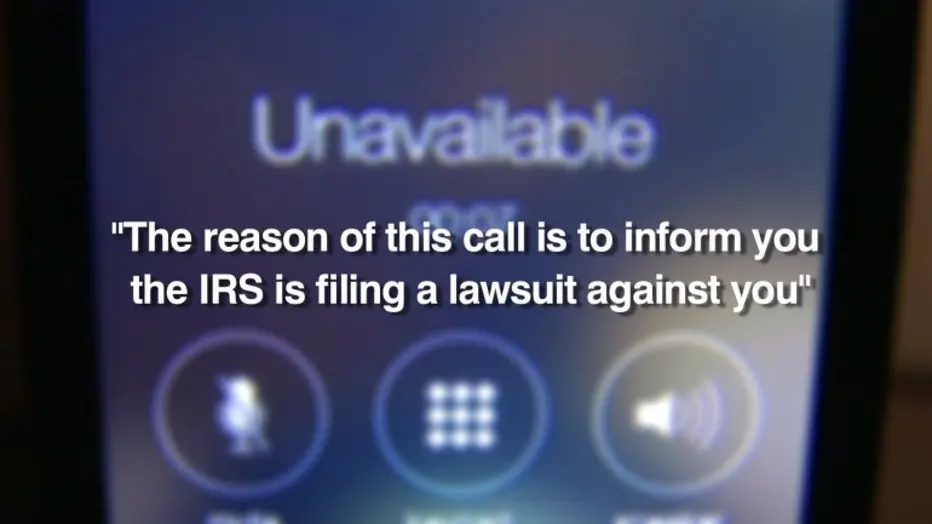 Representación de una llamada telefónica fraudulenta